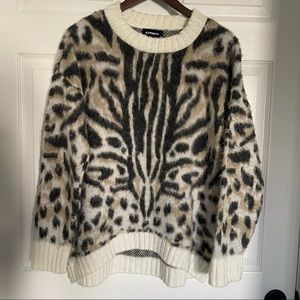 Express leopard print sweater